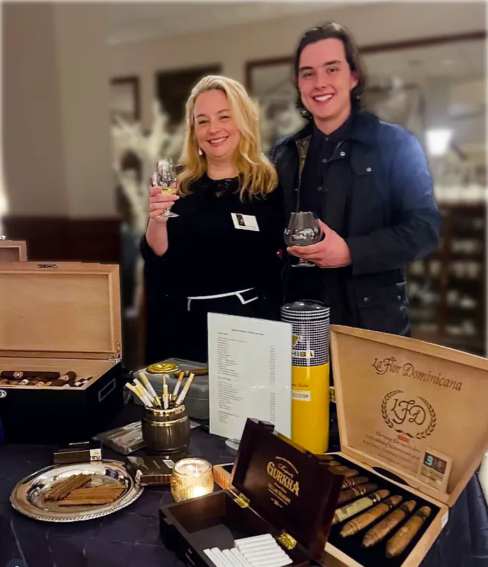 Family Management Leo and Erin at Cigar show